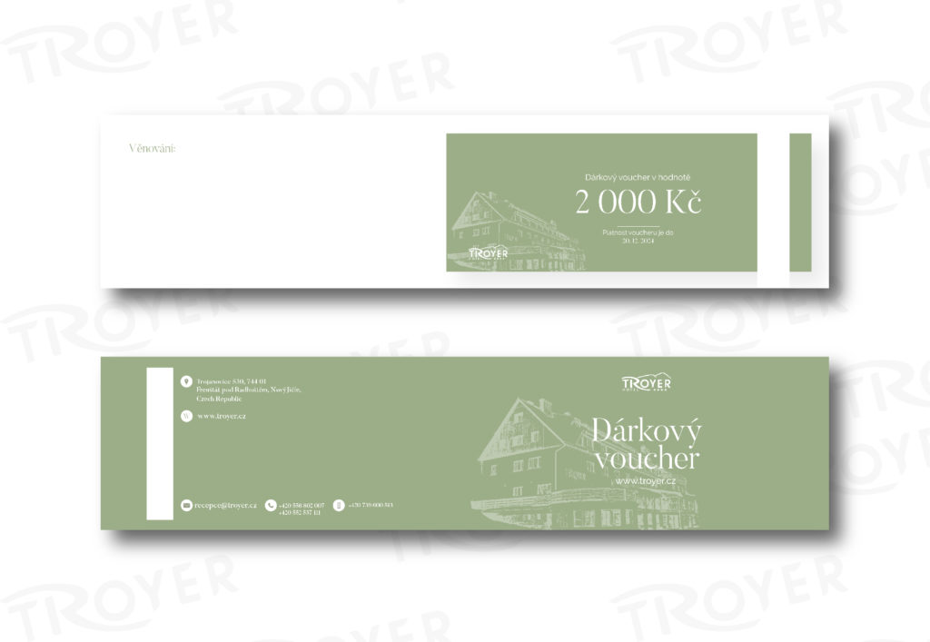 dárkový voucher hotel troyer