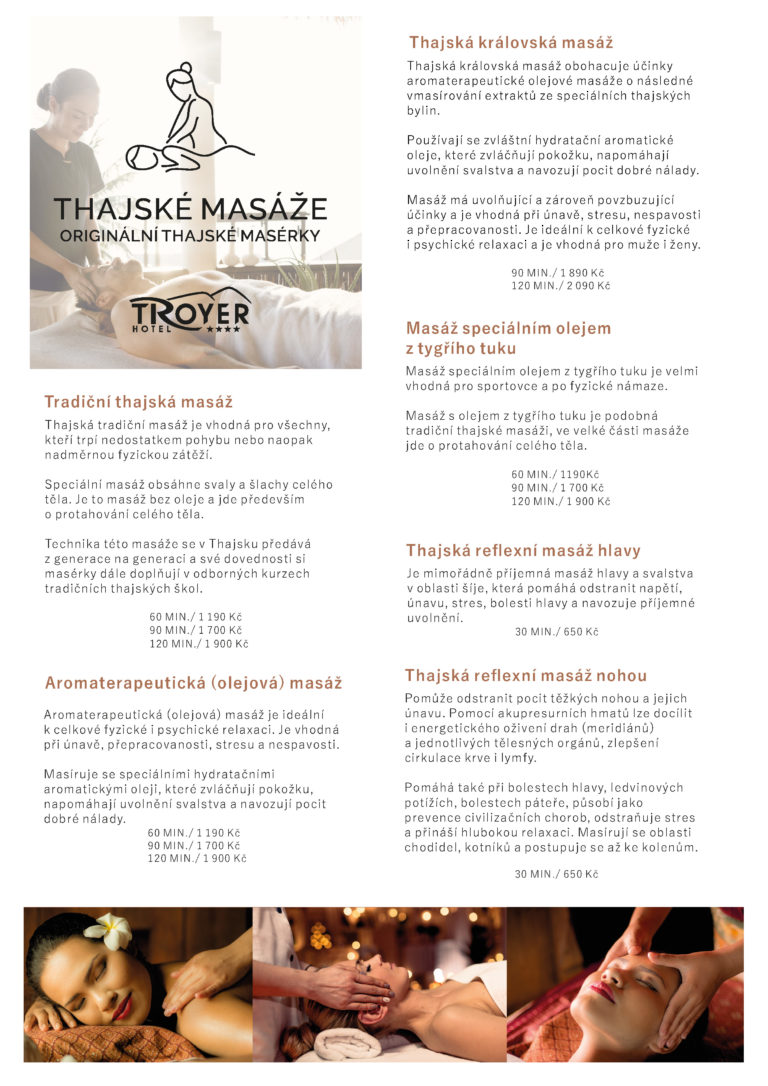 Thajské masáže originální thajské masérky hotel troyer